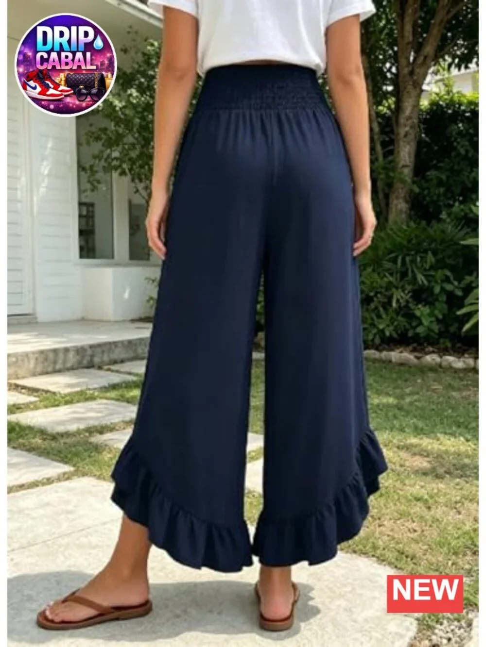 High Waisted Wide Leg Palazzo Pants with Pockets